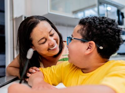 A mom uses positive parenting strategies to help her son succeed at school